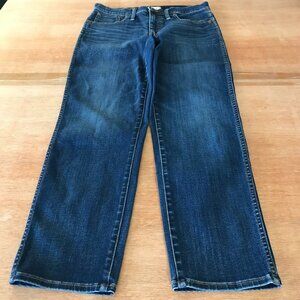 Madewell Stovepipe Jeans Women 29 Blue High Rise Dark Wash Stretch Preppy 17839